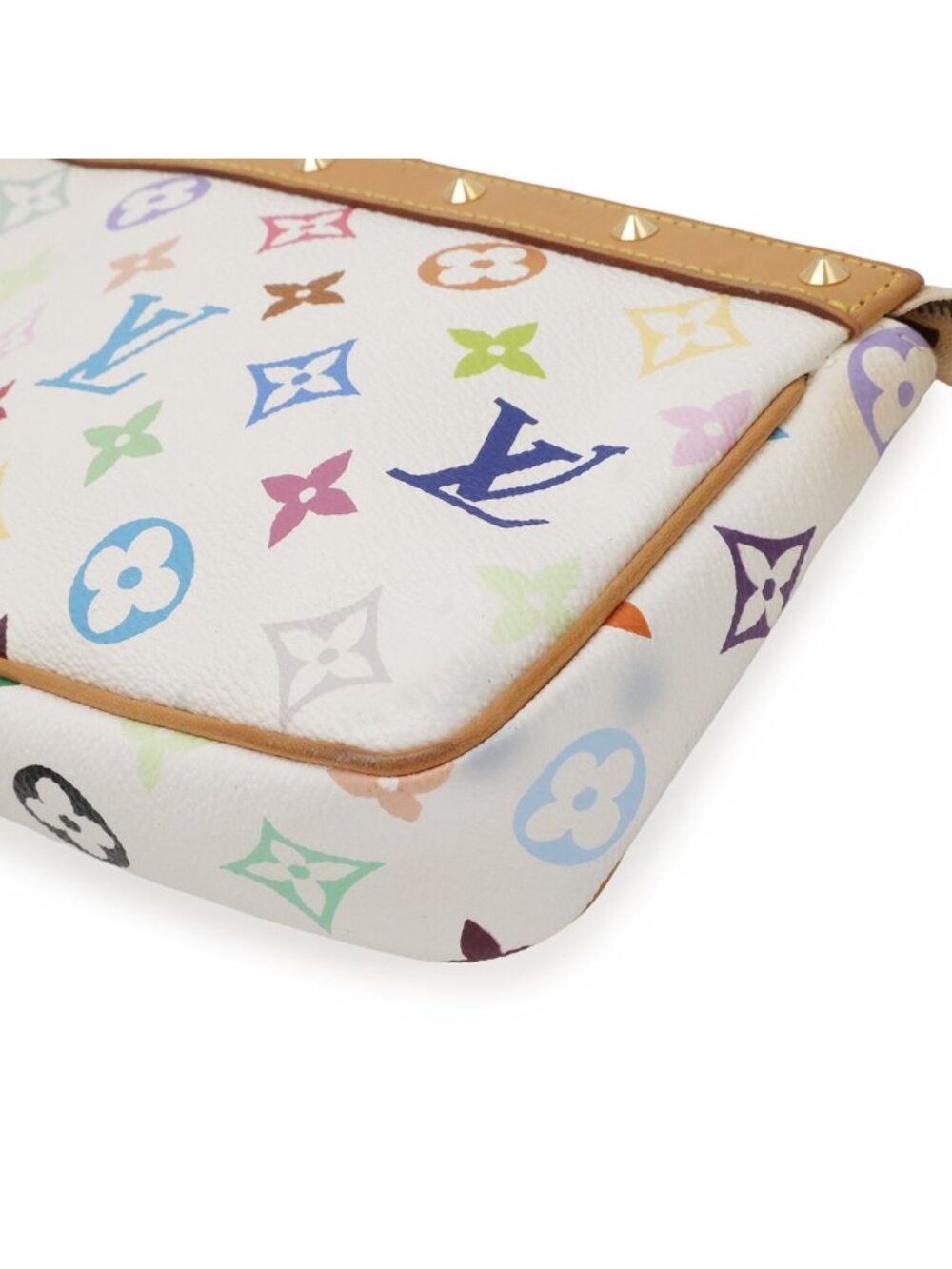 Louis Vuitton Monogram Multicolor Pochette Pouch Party Blanc White - Picture 3 of 8